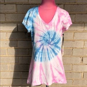 Splash Spiral Tie-Dye Top Size Junior Medium NWT